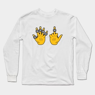 6 Rings Pitt - White Long Sleeve T-Shirt